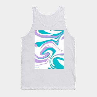 Cute Green and Purple Abstract Pattern Tank Top